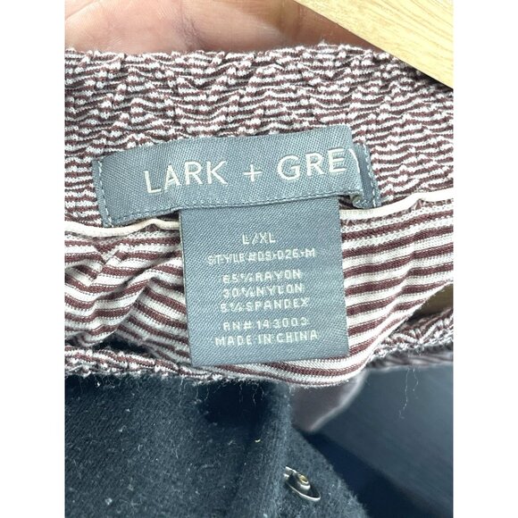 Lark + Grey Womens L/XL Striped Smocked Waist Sleeveless Maxi Dress Rayon/Nylon/ - Picture 3 of 4